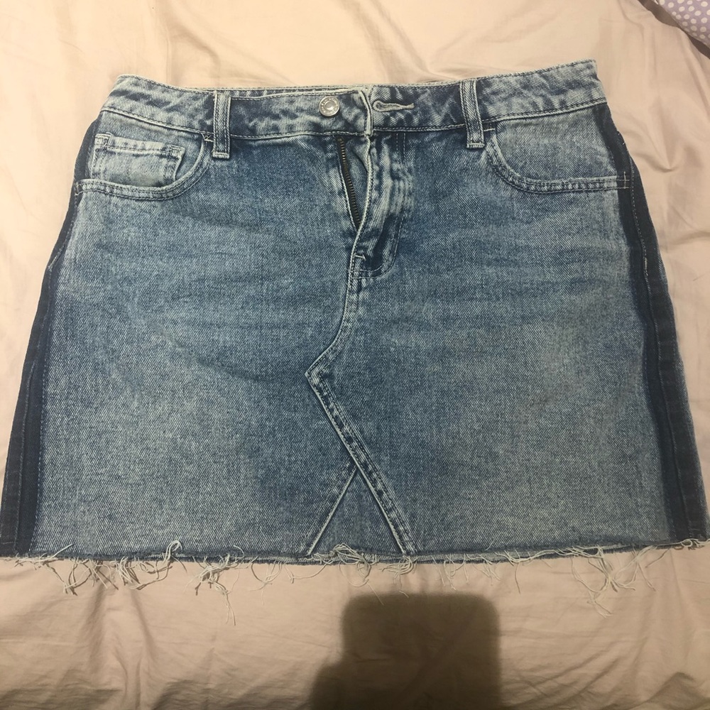 Blue denim skirt